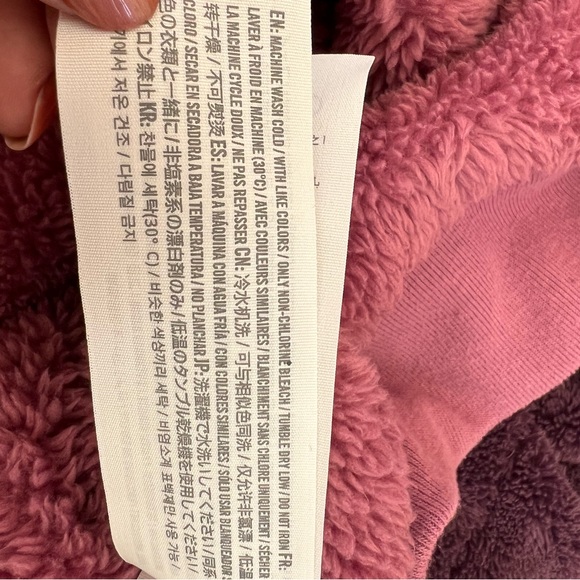 Abercrombie & Fitch Colorblock Sherpa Fleece Sweater XS – Soft Plush Cozy Teddy - Picture 5 of 5